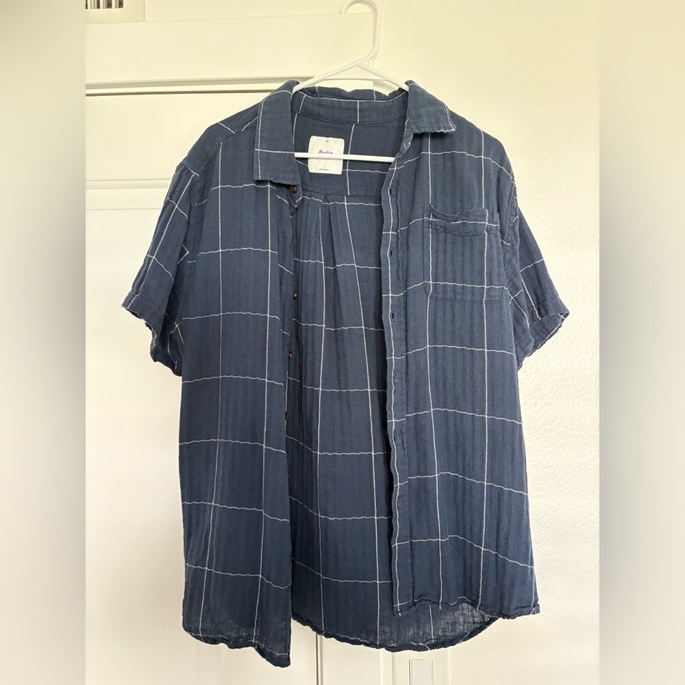 Katin Blue Plaid Casual Button Down Shirt